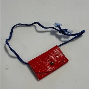 Vintage 1980’s Barbie Red Purse with Blue Cord